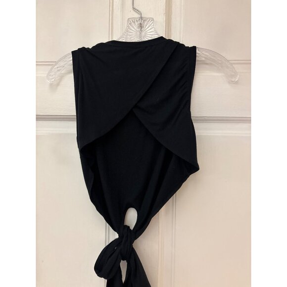 Fabletics Marissa Tie-Up Tank Black XS Sleeveless Wrap-Back Design - Picture 8 of 14